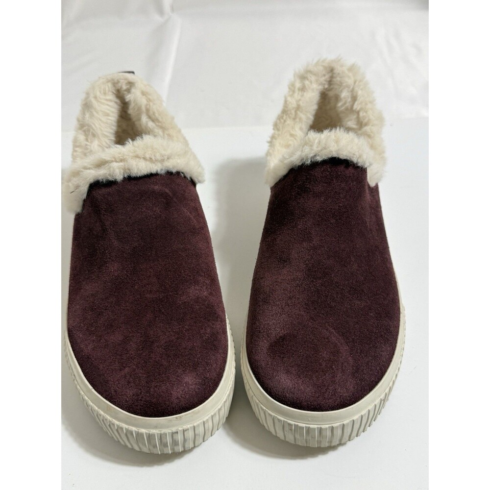 Timberland Rebolt Shoes Womens 9.5M Slip On Loafer Faux Fur Lined Maroon